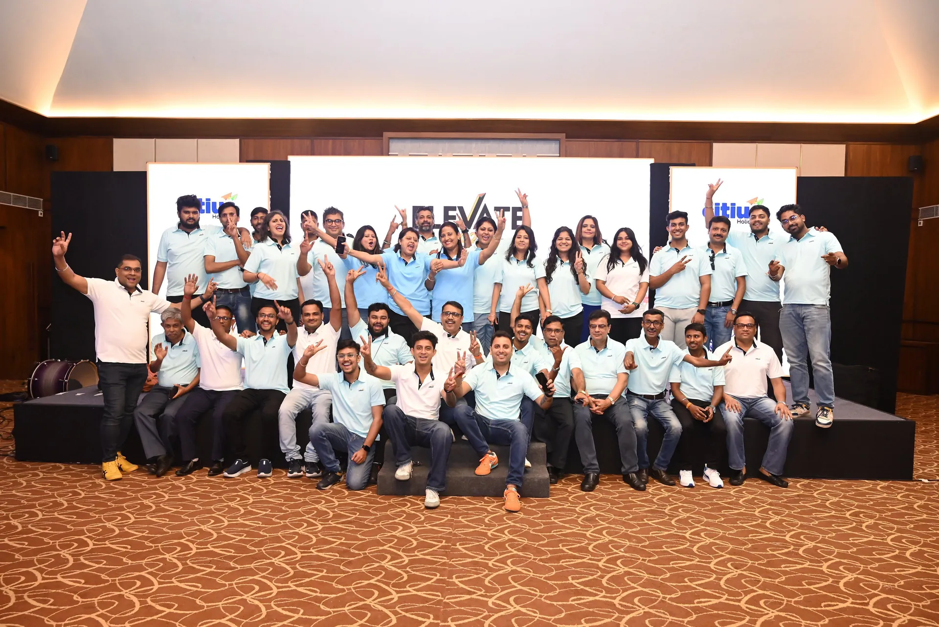 The Citius Holidays team together at a company event